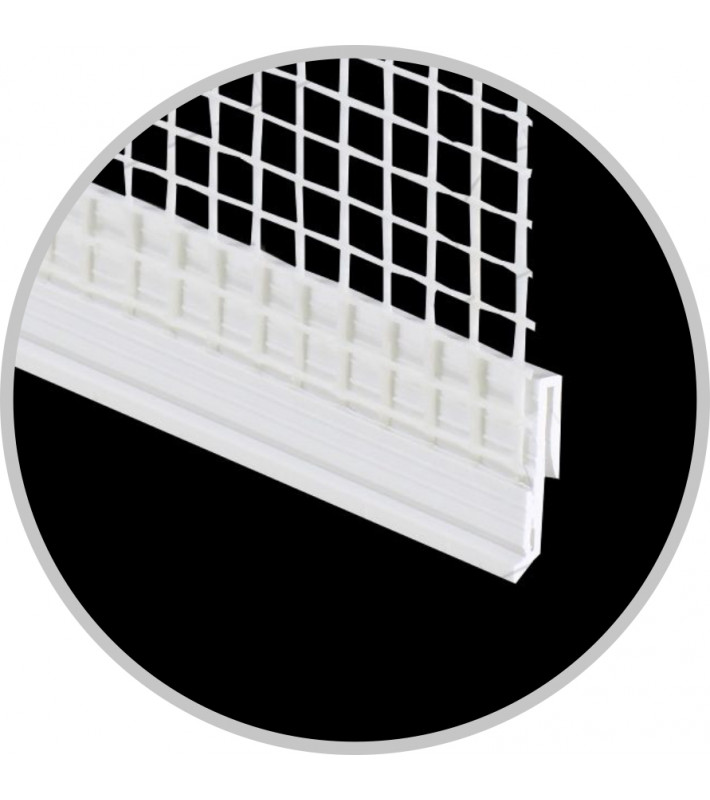 Okapová lišta na soklové profily se sítí