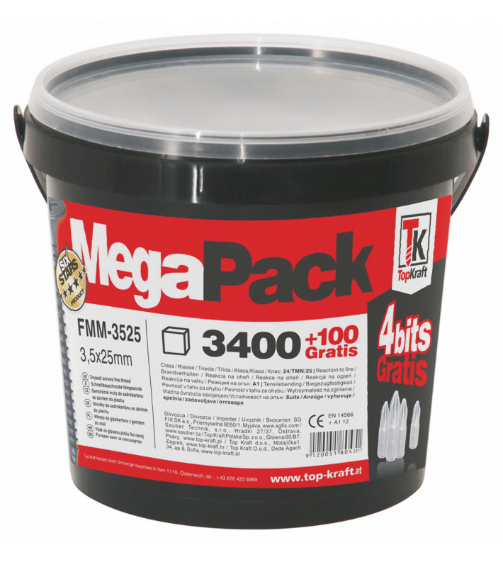 Vruty do SDK s jemným závitem 3,5x25 mm - MEGAPACK